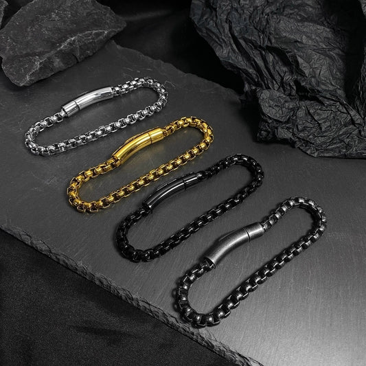 Lock Stainless Steel Plated Men's Bracelets