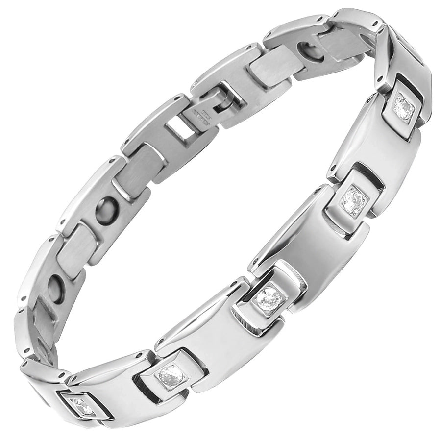 Linked Up Titanium Steel Plated Unisex Bracelet