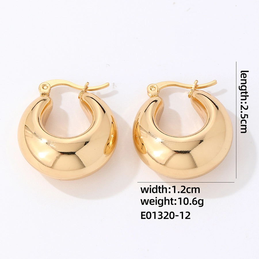 1 Pair Variety of Versatile Hoops, Stainless-Steel, Gold-Plated, Silver-Plated