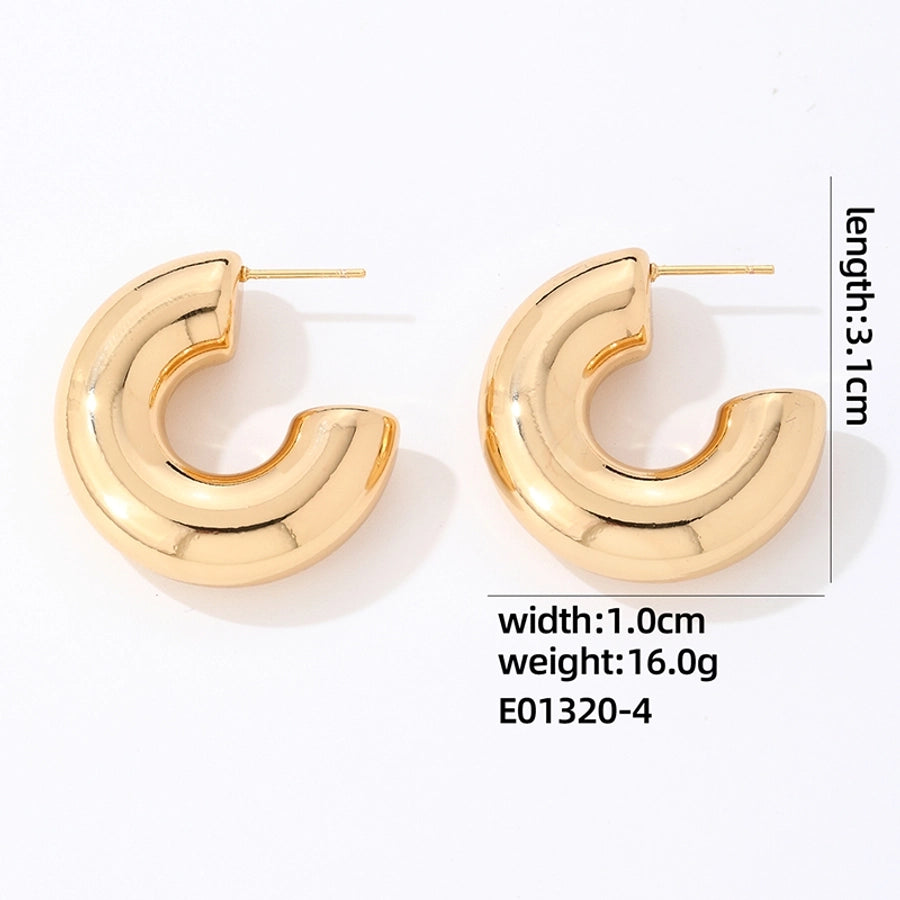 1 Pair Variety of Versatile Hoops, Stainless-Steel, Gold-Plated, Silver-Plated