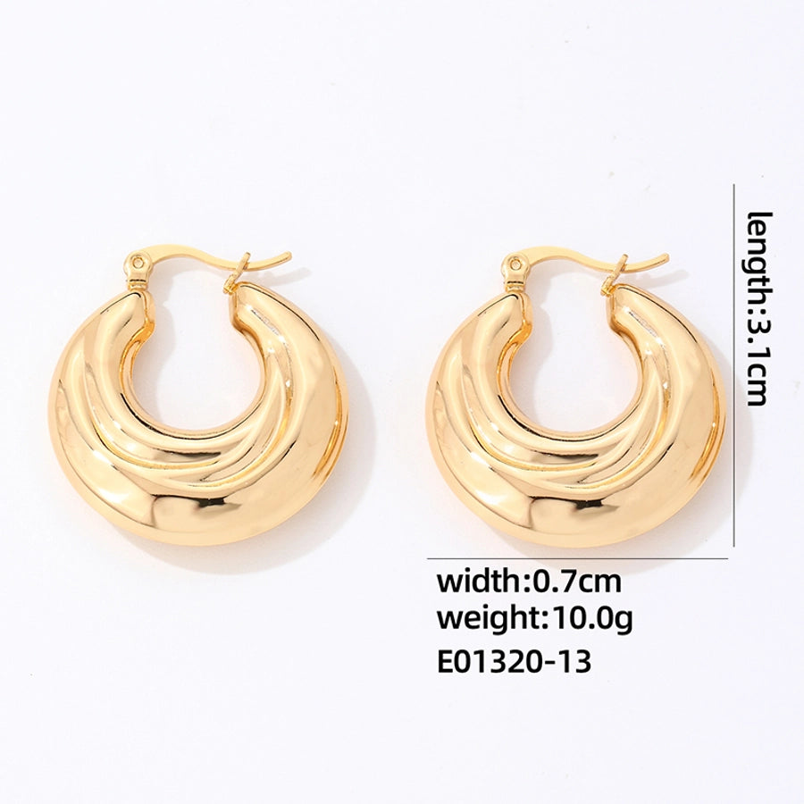 1 Pair Variety of Versatile Hoops, Stainless-Steel, Gold-Plated, Silver-Plated