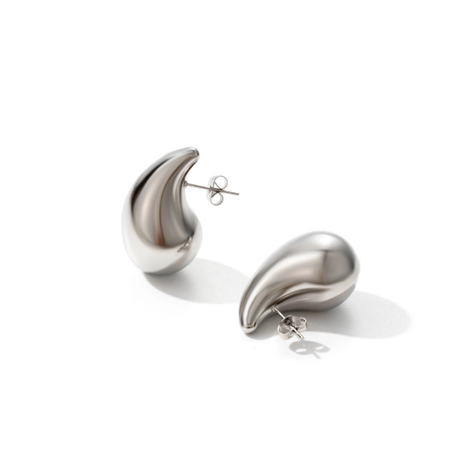 1 Pair Water Drop Style Stainless Steel Earings