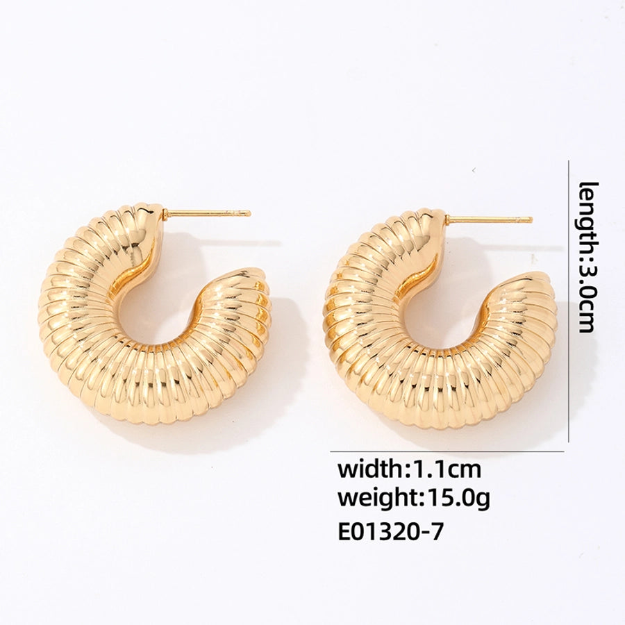 1 Pair Variety of Versatile Hoops, Stainless-Steel, Gold-Plated, Silver-Plated