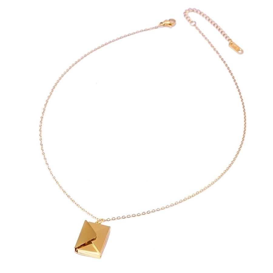 Special Delivery Envelope Necklace Stainless Steel 18K Gold Plated