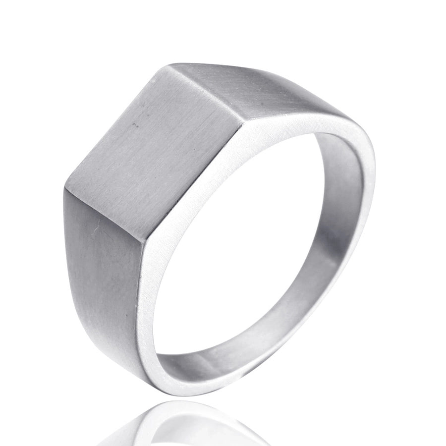 Classic Square Titanium Steel Ring