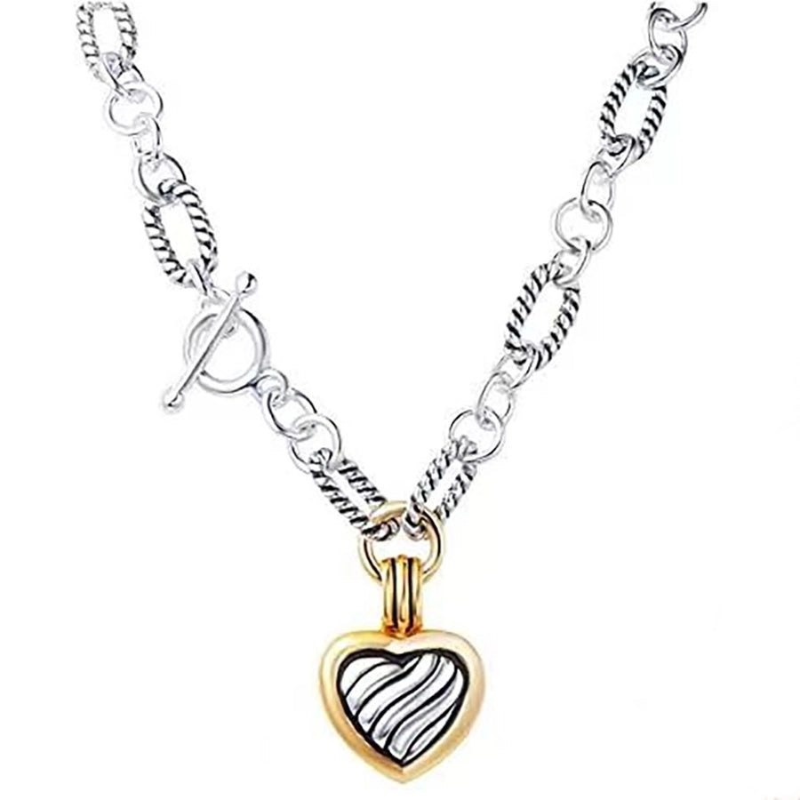 Heart of Vintage Titanium Steel Plating Necklace, Bracelet