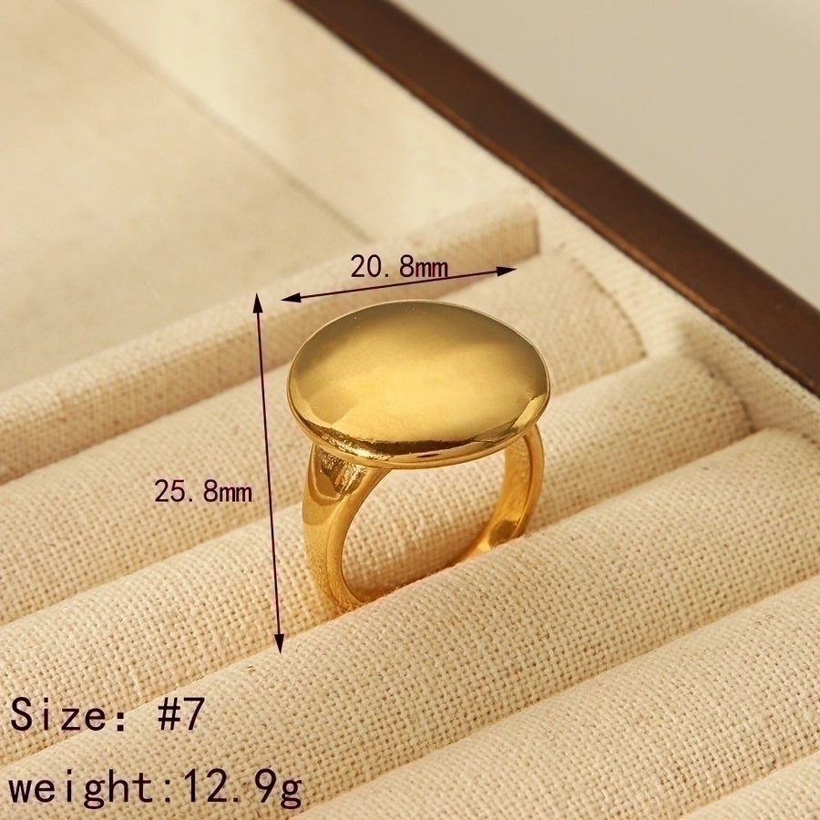 Style Tribe Stainless Steel 18K Gold Plated Rings