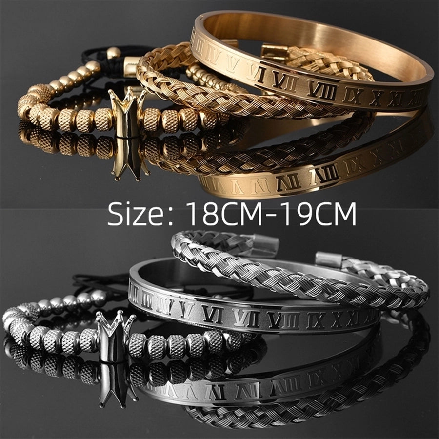 Statement Piece Bracelets - Stainless Steel Copper 18K Gold Plated Classic Style