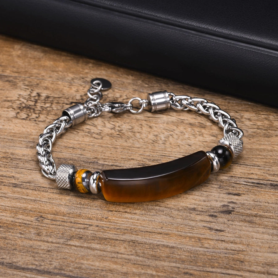 Agate Stone Men's Bracelet