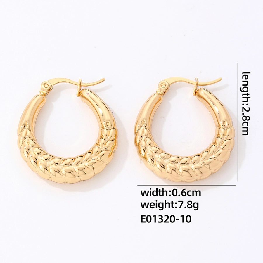 1 Pair Variety of Versatile Hoops, Stainless-Steel, Gold-Plated, Silver-Plated