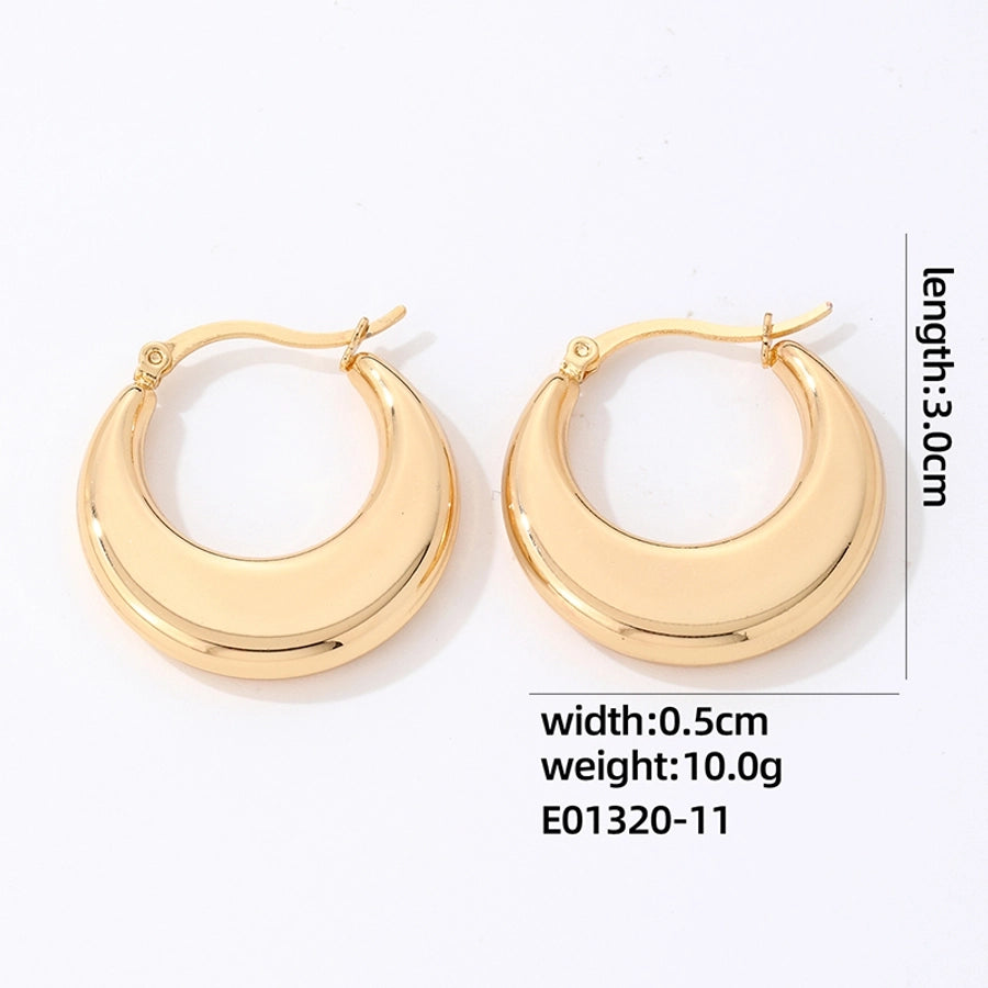 1 Pair Variety of Versatile Hoops, Stainless-Steel, Gold-Plated, Silver-Plated