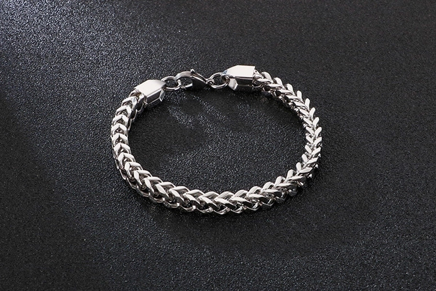 Box Titanium Steel, 18K Gold Plated Men's Bracelet