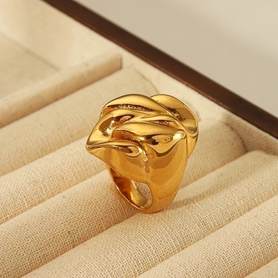 Style Tribe Stainless Steel 18K Gold Plated Rings