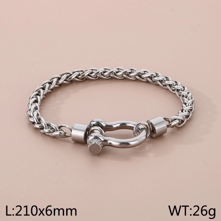 Horseshoe Style Stainless Steel Bracelets, Necklace