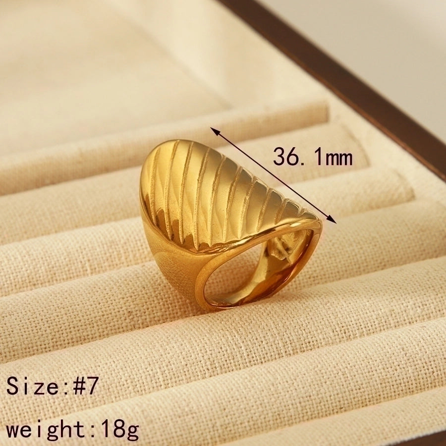 Style Tribe Stainless Steel 18K Gold Plated Rings