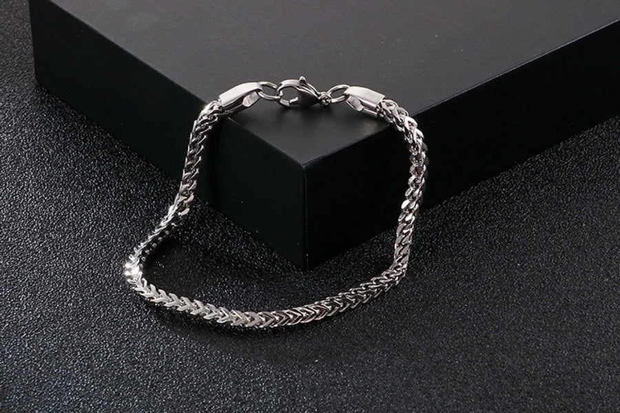 Box Titanium Steel, 18K Gold Plated Men's Bracelet