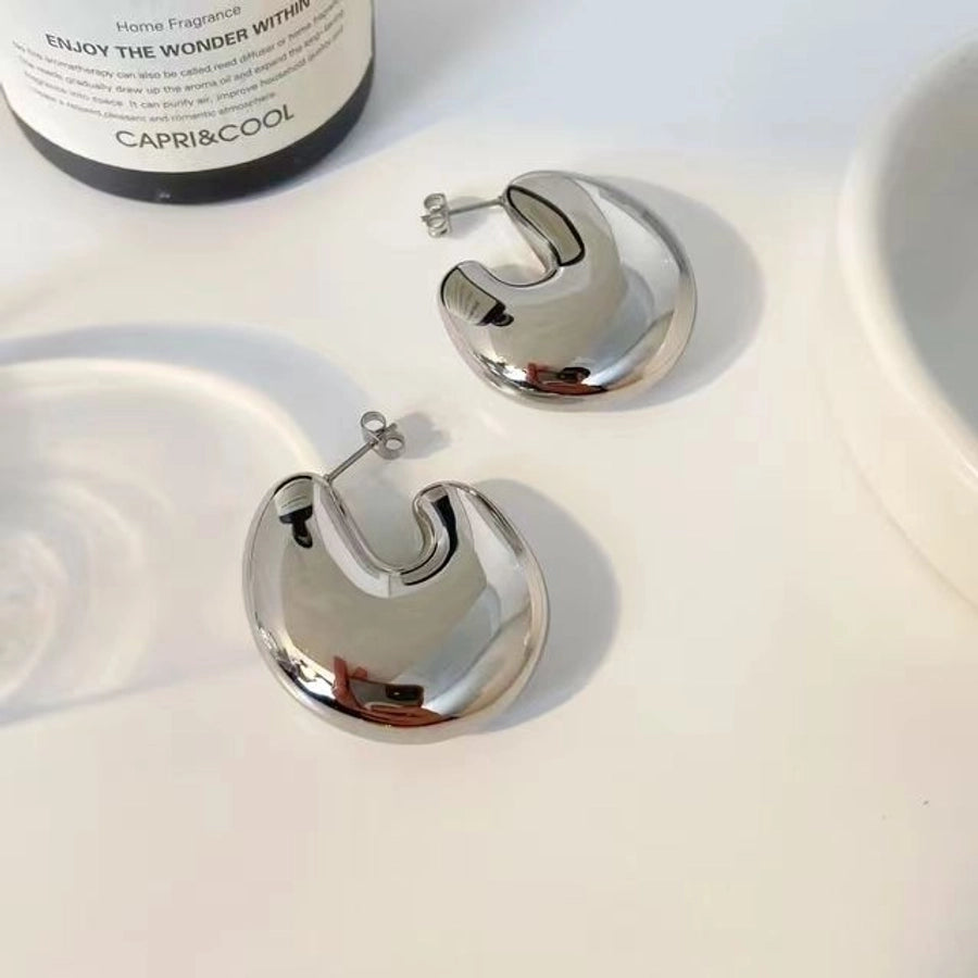 1 Pair Fab Everyday Stainless Steel 18K Gold Plated Ear Studs