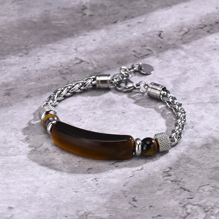 Agate Stone Men's Bracelet