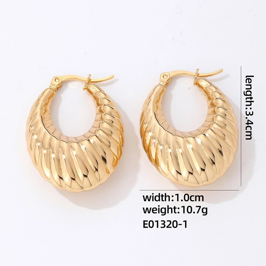 1 Pair Variety of Versatile Hoops, Stainless-Steel, Gold-Plated, Silver-Plated