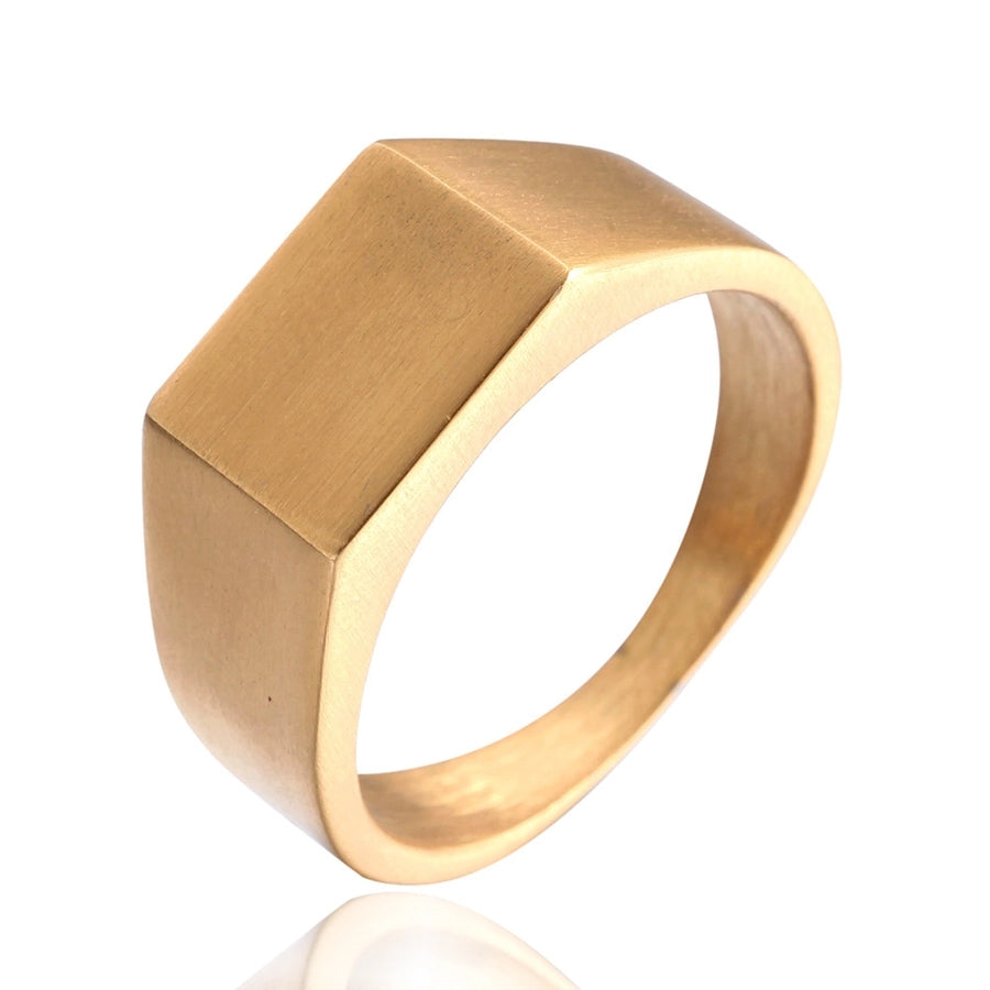 Classic Square Titanium Steel Ring