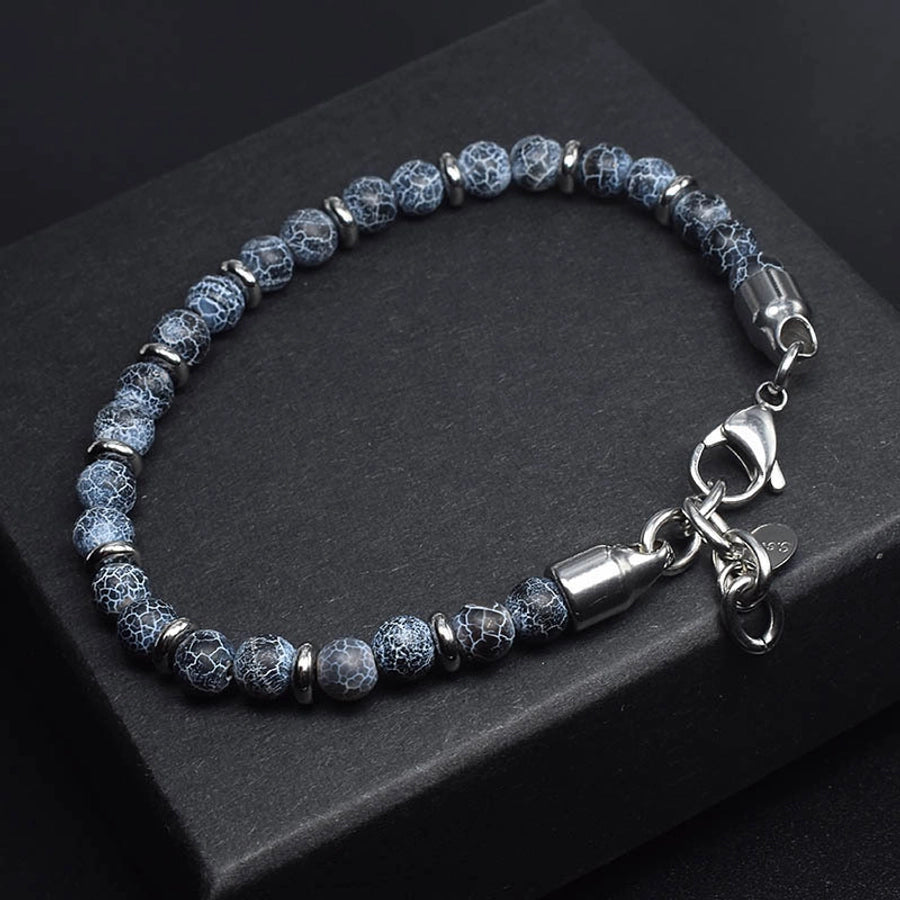 Simply Him Stainless Steel Beaded Bracelets