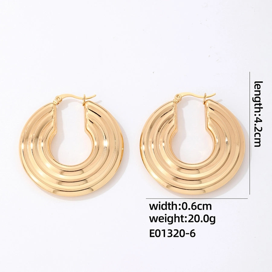 1 Pair Variety of Versatile Hoops, Stainless-Steel, Gold-Plated, Silver-Plated