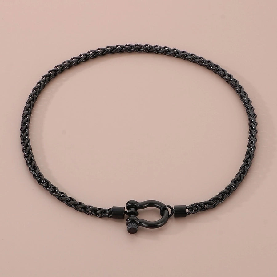 Horseshoe Style Stainless Steel Bracelets, Necklace