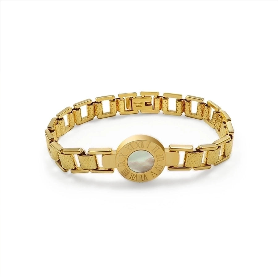 Stainless Steel 18K Gold Plated Shell Bracelet