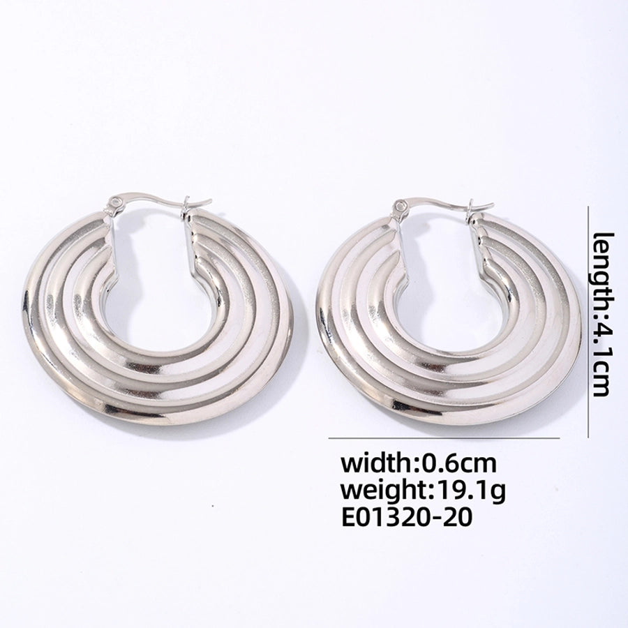 1 Pair Variety of Versatile Hoops, Stainless-Steel, Gold-Plated, Silver-Plated