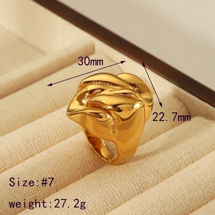 Style Tribe Stainless Steel 18K Gold Plated Rings