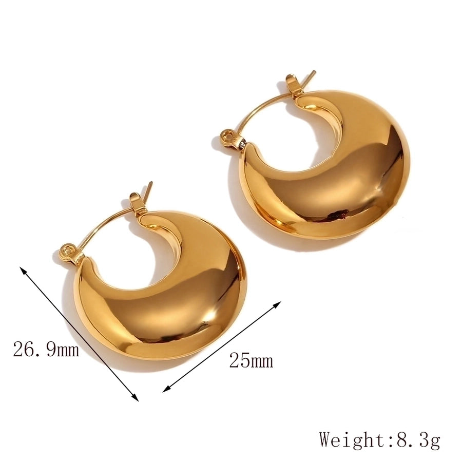 Everyday Stainless Steel 18K Gold Plated Hoops