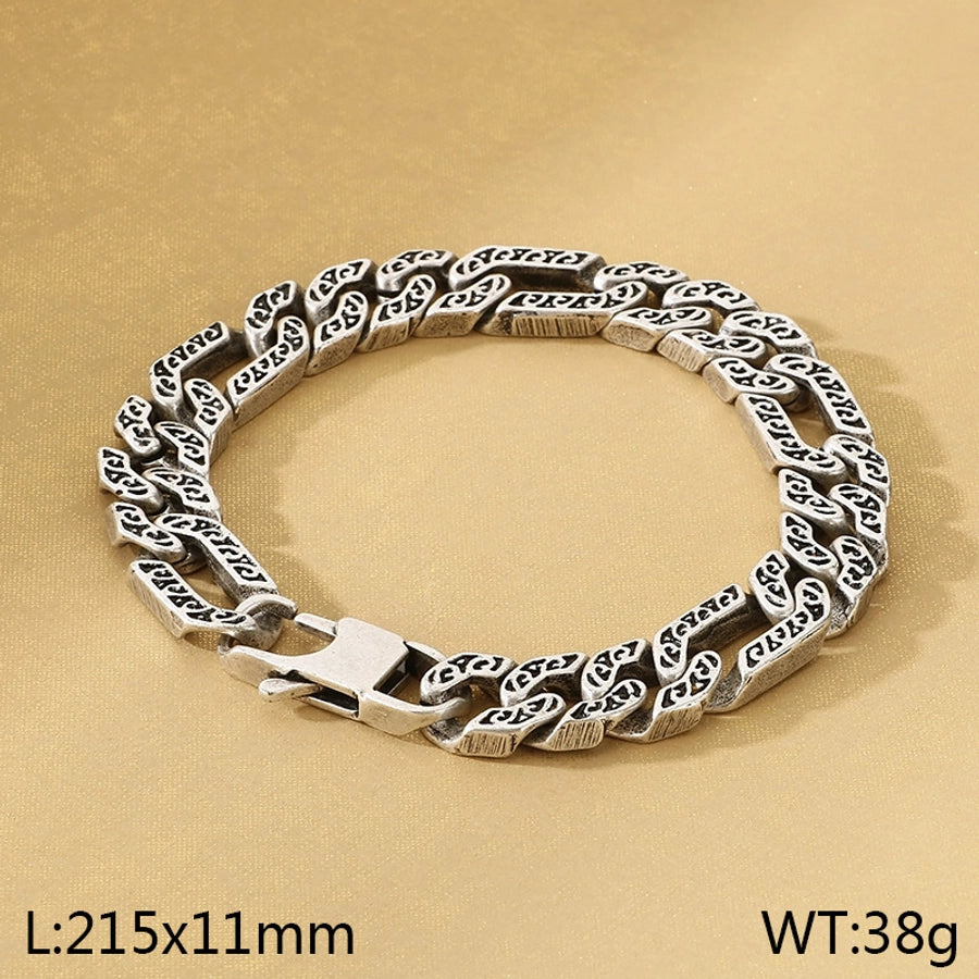 Uniquely Him Stainless Steel 18K Gold Plated Men's Bracelets